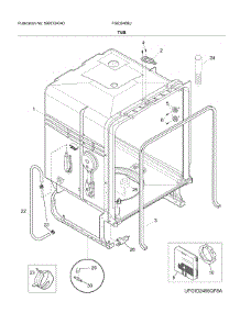 Tub parts for Frigidaire Dishwasher FGID2468UF2A from AppliancePartsPros.com