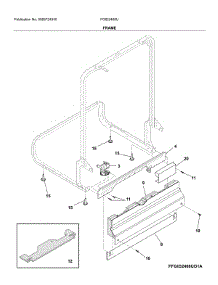 Frame parts for Frigidaire Dishwasher FGID2468UF2A from AppliancePartsPros.com