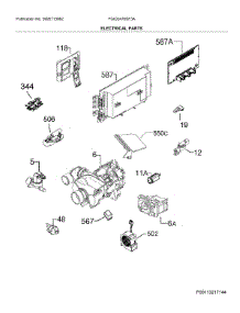Electrical Parts parts for Frigidaire Dishwasher FGID2476SF3A from AppliancePartsPros.com
