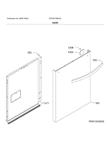 Door parts for Frigidaire Dishwasher FGID2479SD4A from AppliancePartsPros.com
