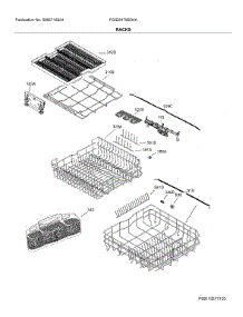 Rack parts for Frigidaire Dishwasher FGID2479SD4A from AppliancePartsPros.com