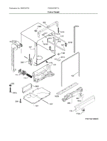 Frame & Tub parts for Frigidaire Dishwasher FGID2479SF7A from AppliancePartsPros.com
