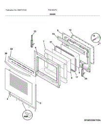 Door parts for Frigidaire Electric Range FGIH3047VDA from AppliancePartsPros.com
