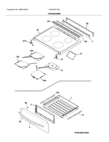 Top / Drawer parts for Frigidaire Electric Range FGIH3047VFB from AppliancePartsPros.com