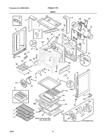 Body parts for Frigidaire Electric Range FGIH3047VFD from AppliancePartsPros.com