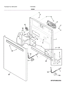 Door parts for Frigidaire Dishwasher FGIP2468UD1A from AppliancePartsPros.com
