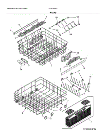 Racks parts for Frigidaire Dishwasher FGIP2468UD2A from AppliancePartsPros.com