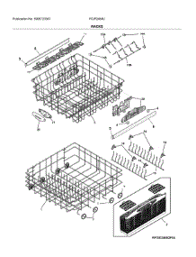 Racks parts for Frigidaire Dishwasher FGIP2468UF1A from AppliancePartsPros.com