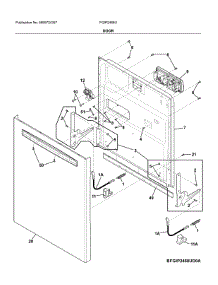 Door parts for Frigidaire Dishwasher FGIP2468UF2A from AppliancePartsPros.com