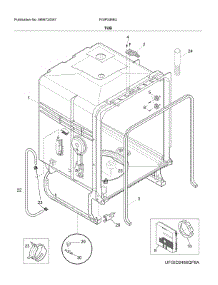 Tub parts for Frigidaire Dishwasher FGIP2468UF2A from AppliancePartsPros.com