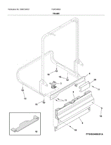 Frame parts for Frigidaire Dishwasher FGIP2468UF2A from AppliancePartsPros.com