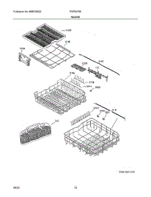 Racks parts for Frigidaire Dishwasher FGIP2479SF1A from AppliancePartsPros.com