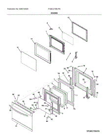 Door parts for Frigidaire Wall Oven/Microwave Combo FGMC2766UFB from AppliancePartsPros.com