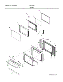 Doors parts for Frigidaire Wall Oven/Microwave Combo FGMC3066UFB from AppliancePartsPros.com