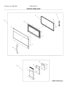 Control Panel,Door parts for Frigidaire Microwave/Hood Combo FGMV155CTFC from AppliancePartsPros.com