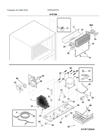 System parts for Frigidaire Top-Mount Refrigerator FGTR1837TP2 from AppliancePartsPros.com