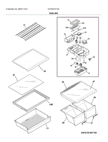 Shelves parts for Frigidaire Top-Mount Refrigerator FGTR2037TD4 from AppliancePartsPros.com