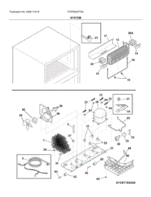 System parts for Frigidaire Top-Mount Refrigerator FGTR2037TD4 from AppliancePartsPros.com