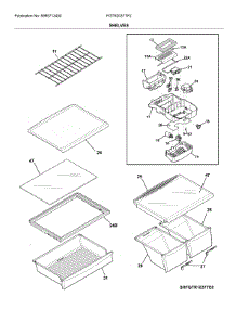 Shelves parts for Frigidaire Top-Mount Refrigerator FGTR2037TF2 from AppliancePartsPros.com