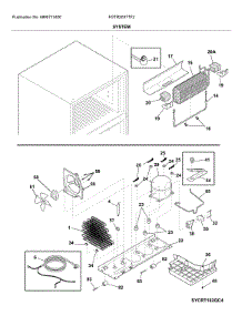 System parts for Frigidaire Top-Mount Refrigerator FGTR2037TF2 from AppliancePartsPros.com