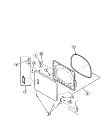 Loading Door parts for Speed Queen Dryer FGU17AWF1702 from AppliancePartsPros.com