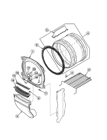 Front Bulkhead parts for Speed Queen Dryer FGU17AWF1702 from AppliancePartsPros.com