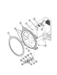 Rear Bulkhead parts for Speed Queen Dryer FGU17AWF1702 from AppliancePartsPros.com