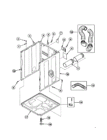 Cabinet & Base parts for Speed Queen Dryer FGU17AWF1702 from AppliancePartsPros.com
