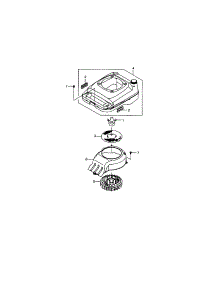 Cover / Fan parts for Kawasaki Lawn & Garden Engine FJ180V-AS05 from AppliancePartsPros.com