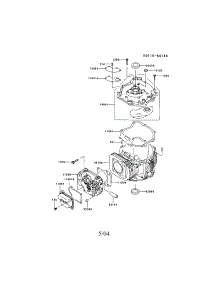 Cylinder  /  Crankcase parts for Kawasaki Lawn & Garden Engine FJ180V-BS04 from AppliancePartsPros.com