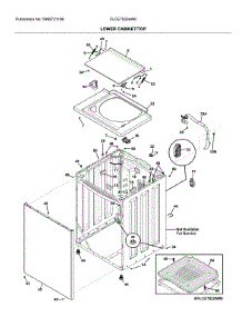 Lower Cabinet / Top parts for Frigidaire Laundry Center FLCE7522AW0 from AppliancePartsPros.com
