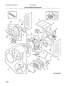 Upper Cabinet / Drum Heater parts for Frigidaire Laundry Center FLCE7522AW1 from AppliancePartsPros.com