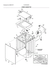 Lower Cabinet / Top parts for Frigidaire Laundry Center FLCE7522AW1 from AppliancePartsPros.com