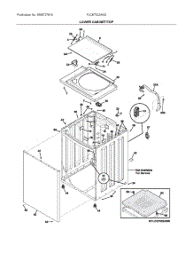 Lower Cabinet / Top parts for Frigidaire Laundry Center FLCE7522AW2 from AppliancePartsPros.com