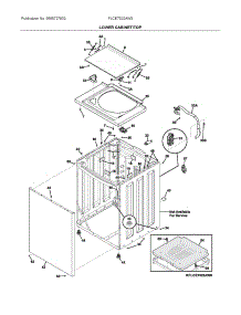 Lower Cabinet / Top parts for Frigidaire Laundry Center FLCE7522AW3 from AppliancePartsPros.com
