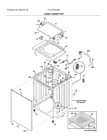 Lower Cabinet / Top parts for Frigidaire Laundry Center FLCE752CAW0 from AppliancePartsPros.com