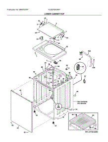Lower Cabinet / Top parts for Frigidaire Laundry Center FLCE752CAW1 from AppliancePartsPros.com