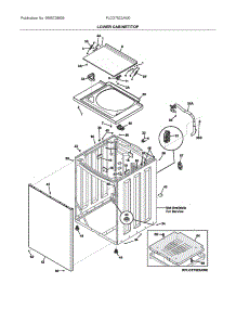 Lower Cabinet / Top parts for Frigidaire Laundry Center FLCG7522AW0 from AppliancePartsPros.com