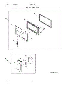 Control Panel, Door|Ffmv1846vba-Door.Svg parts for Frigidaire Microwave/Hood Combo FMOS1846BSA from AppliancePartsPros.com