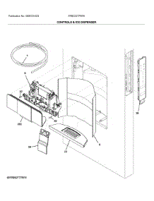 Dispenser parts for Frigidaire Bottom-Mount Refrigerator FPBC2277RFK from AppliancePartsPros.com
