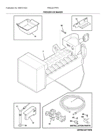 Freezer Ice Maker parts for Frigidaire Bottom-Mount Refrigerator FPBC2277RFK from AppliancePartsPros.com