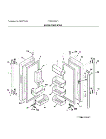 Fresh Food Door parts for Frigidaire Bottom-Mount Refrigerator FPBC2278UF3 from AppliancePartsPros.com