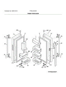 Fresh Food Doors parts for Frigidaire Bottom-Mount Refrigerator FPBC2278UF5 from AppliancePartsPros.com