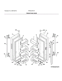 Fresh Food Doors parts for Frigidaire Bottom-Mount Refrigerator FPBG2278UF2 from AppliancePartsPros.com
