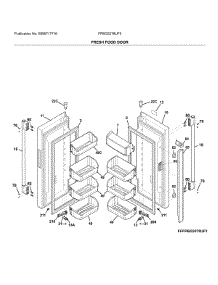 Fresh Food Door parts for Frigidaire Bottom-Mount Refrigerator FPBG2278UF3 from AppliancePartsPros.com