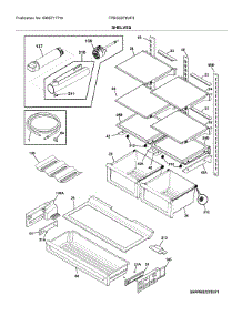 Shelves parts for Frigidaire Bottom-Mount Refrigerator FPBG2278UF3 from AppliancePartsPros.com