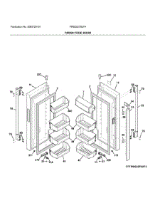 Fresh Food Door parts for Frigidaire Bottom-Mount Refrigerator FPBG2278UF4 from AppliancePartsPros.com