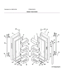 Fresh Food Door parts for Frigidaire Bottom-Mount Refrigerator FPBG2278UF5 from AppliancePartsPros.com