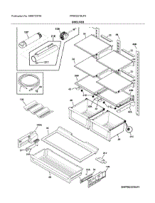 Shelves parts for Frigidaire Bottom-Mount Refrigerator FPBG2278UF5 from AppliancePartsPros.com
