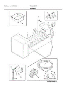 Ice Maker parts for Frigidaire Bottom-Mount Refrigerator FPBG2278UF5 from AppliancePartsPros.com